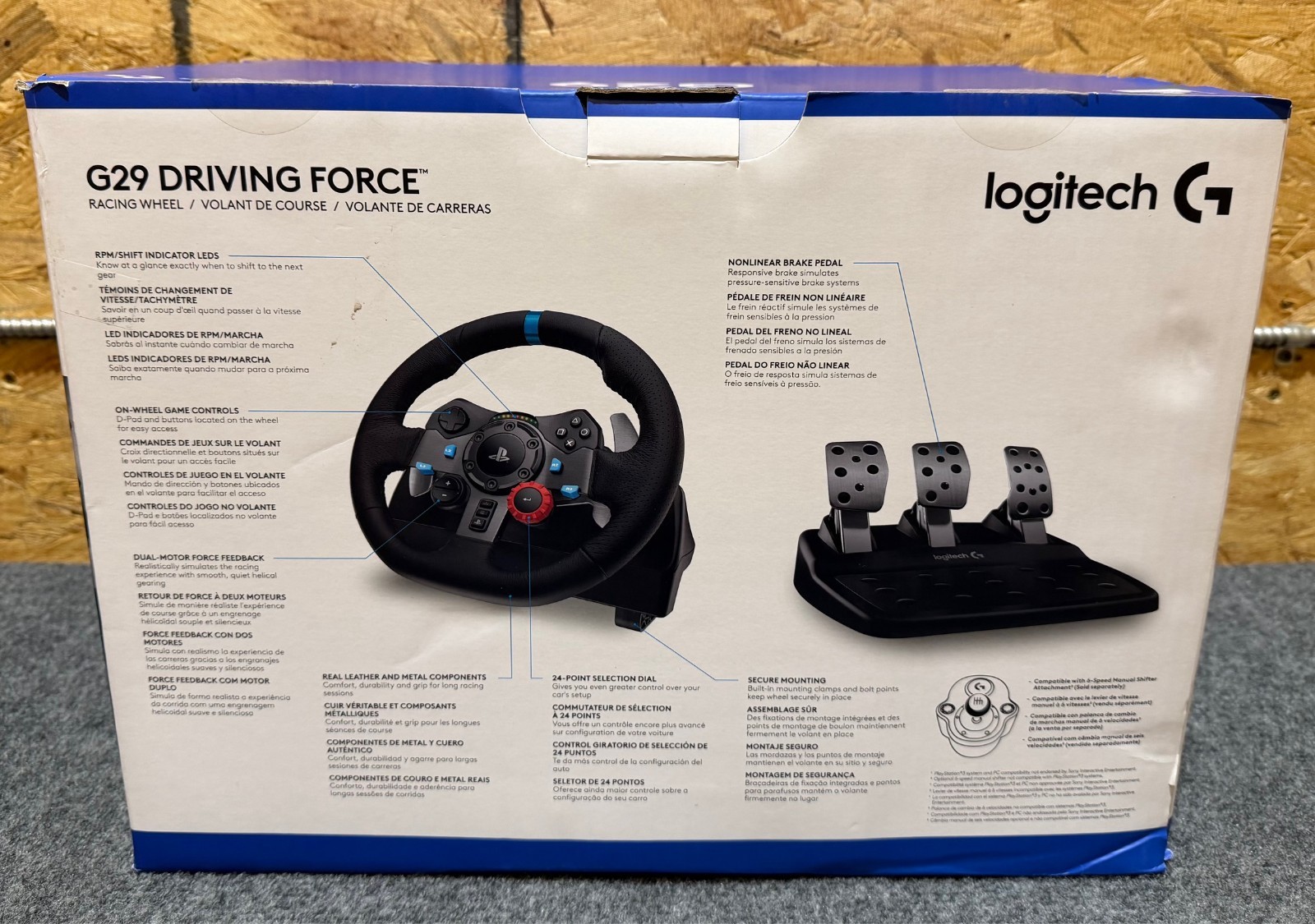 Logitech G29 Driving Force Racing Wheel and Floor Pedals