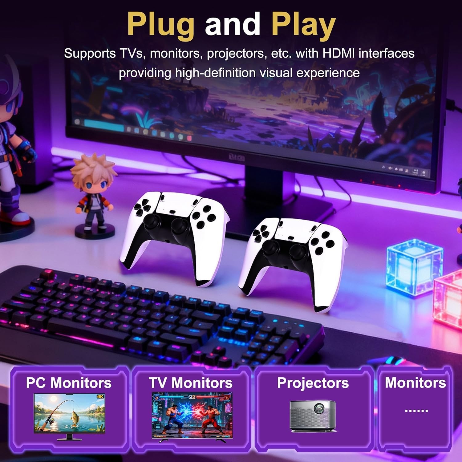 All-in-One Retro Gaming: 20,000 Games, 4K Resolution & 2.4G Wireless Controllers
