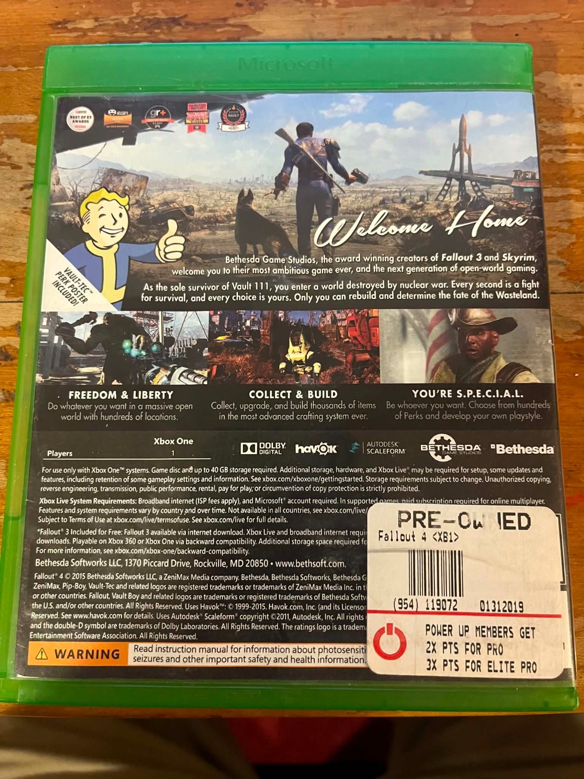 Fallout 4 Microsoft Xbox One CIB 2015 TESTED WORKING GREAT CONDITION