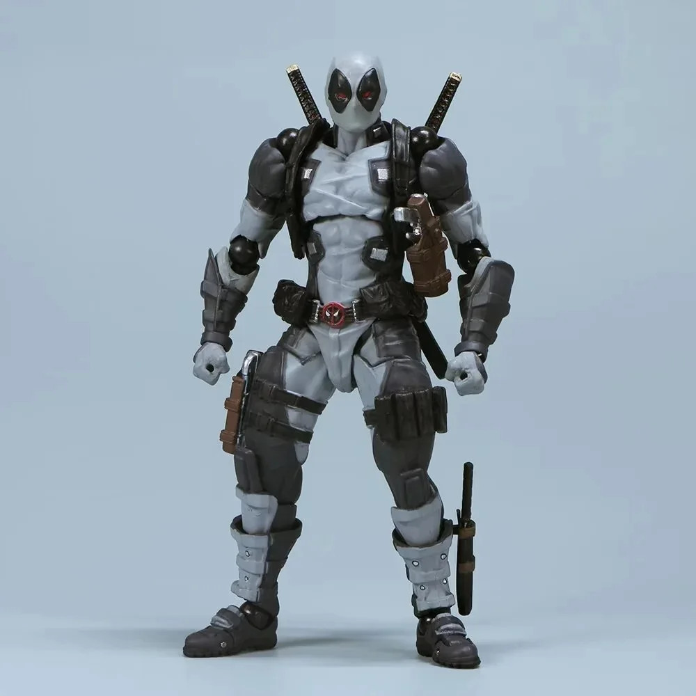 AMAZING YAMAGUCHI Deadpool 2.0 Grey Action Figure Movable KAIYODO Wade Toy Sets