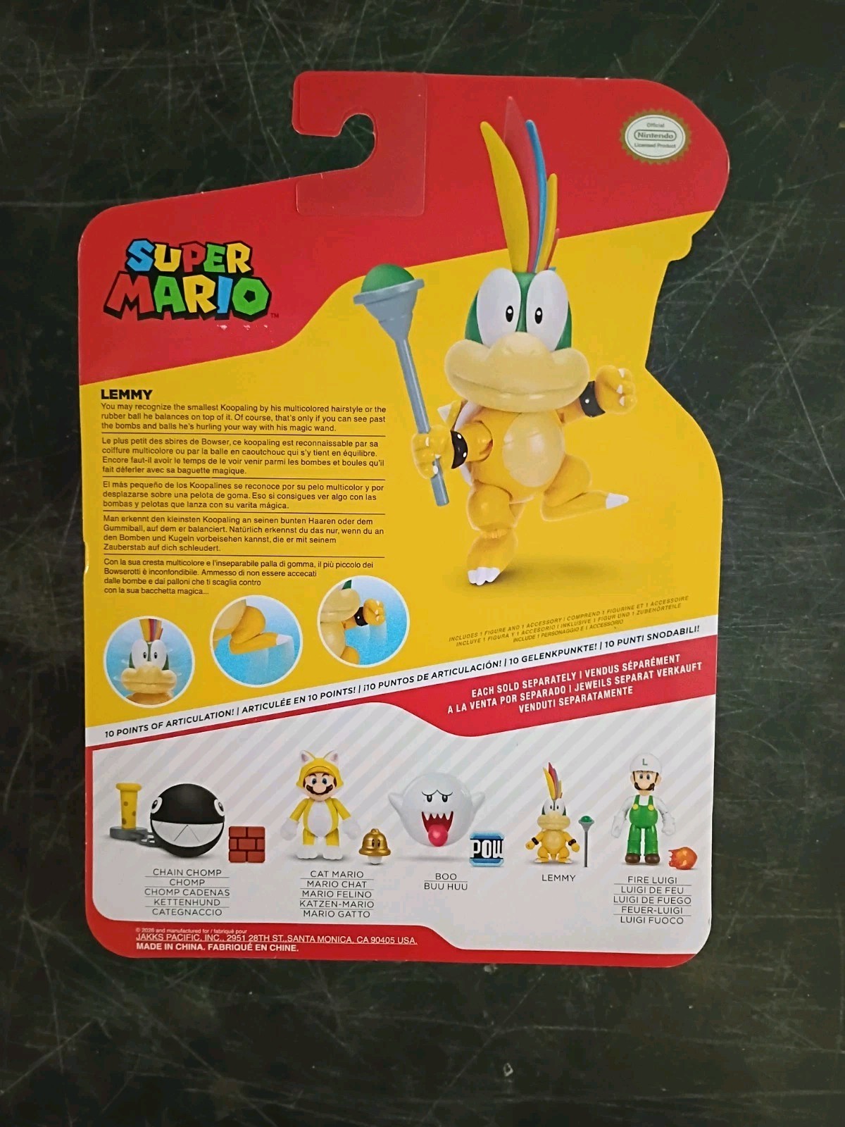 *FREE SHIP* 4″ LUDWIG + LEMMY + BOWSER JR Super Mario World of Nintendo Jakks