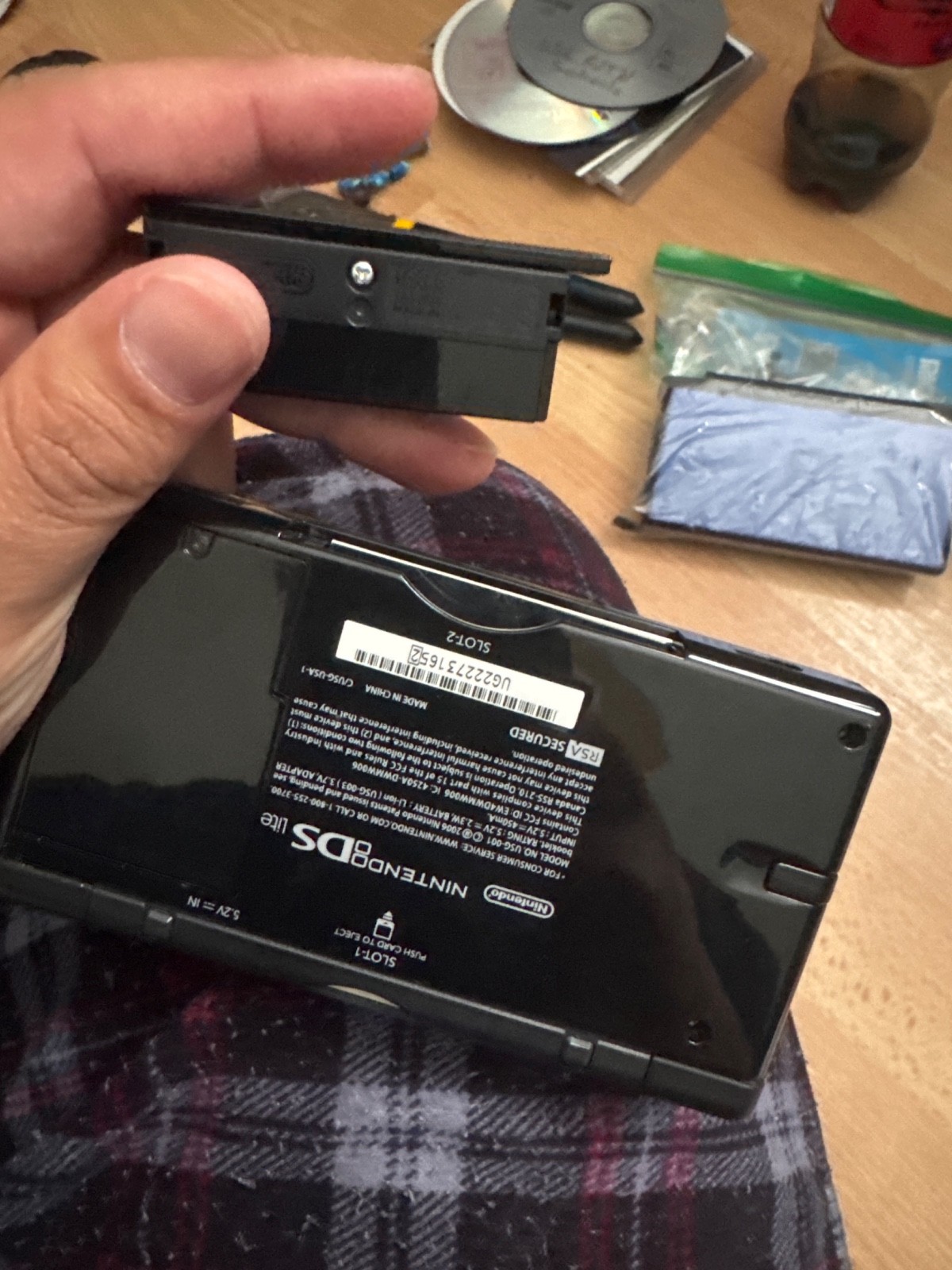 Nintendo DS Lite Handheld System – Onyx Black (working) and a Blue (for parts)