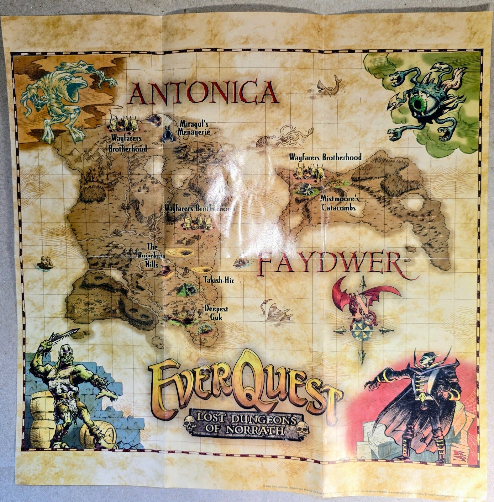 LOT of Sony EverQuest Titanium Edition 5 Disc PC Game Maps Omens of War PC Books