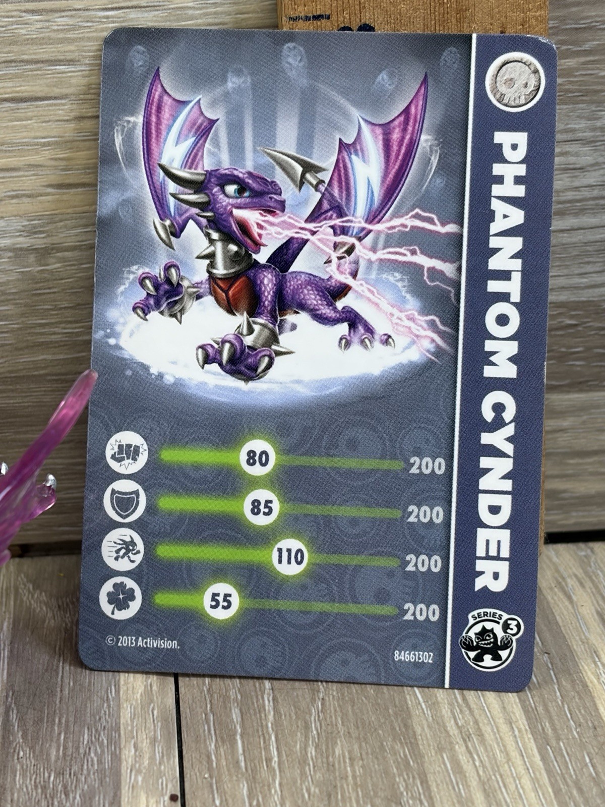 Activision Skylanders Swap Force Phantom Cynder Undead Dragon Figure W/ Card