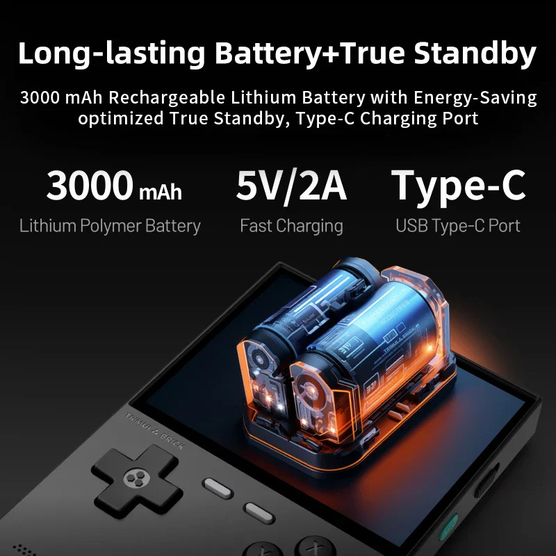 NEW TRIMUI BRICK Retro Handheld Game Console 3.2″ IPS Screen Linux System