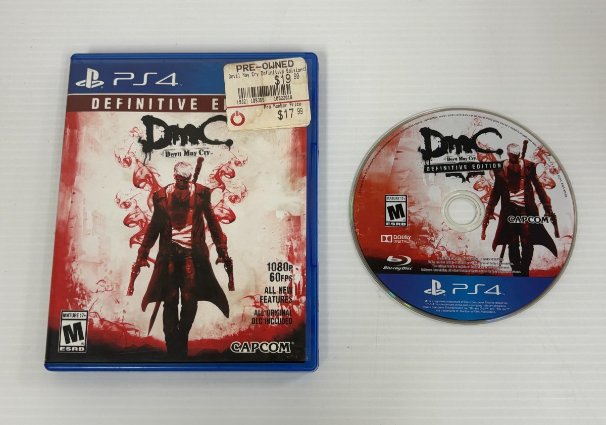 DMC: DEVIL MAY CRY DEFINITIVE EDITION PS4 VIDEO GAME NO MANUAL TESTED
