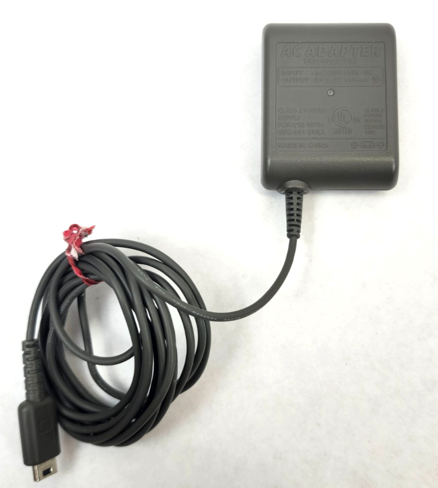 Nintendo DS Lite Wall Charger OEM Official AC Adapter USG-002 Power Cord