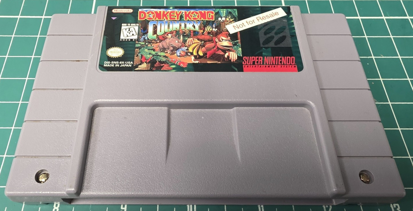 Donkey Kong Country NOT FOR RESALE Demo Only (Nintendo SNES, 1994) Tested/Works!