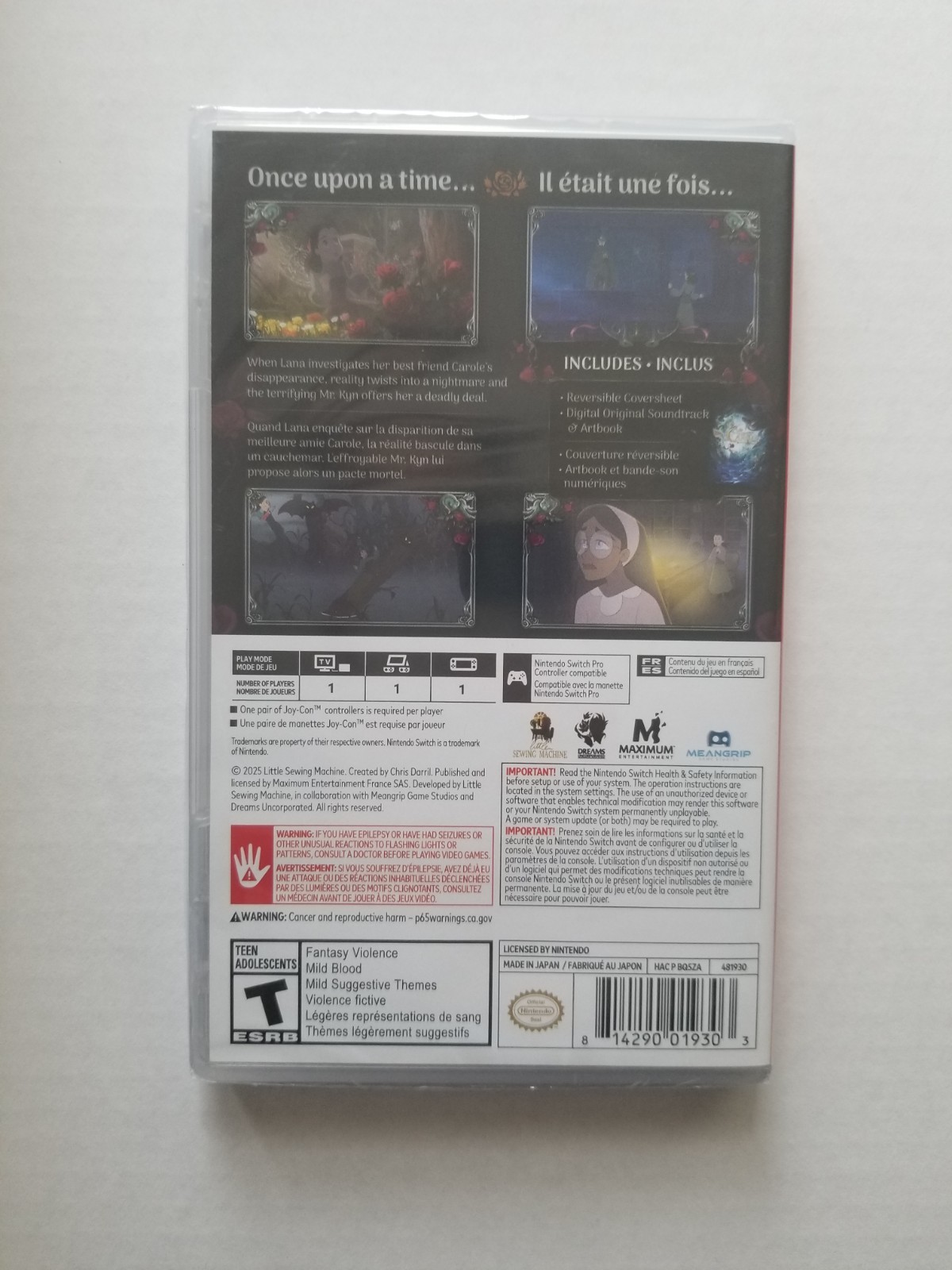 Bye Sweet Carole Nintendo Switch New Sealed