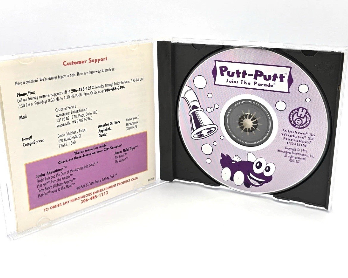 Putt-Putt Joins the Parade For PC (Windows/Mac, 1995) Rare Computer Game