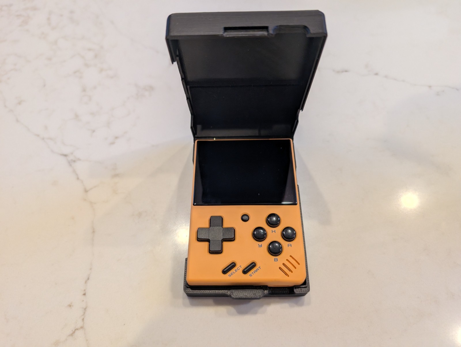 Miyoo Mini V4 Yellow Retro Handheld Linux with Metal Dpad and case/grip