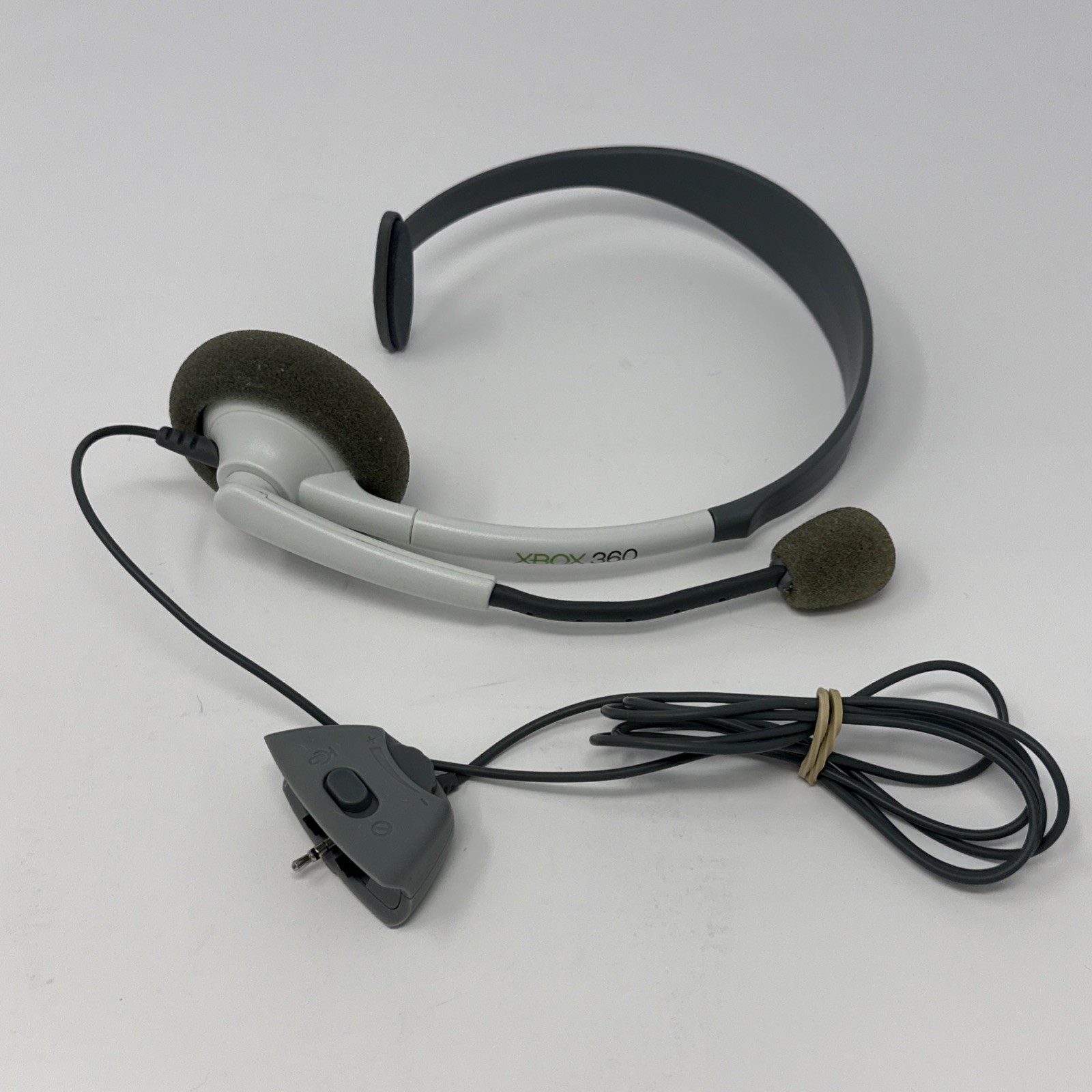 Original Microsoft XBOX 360 Live Headset White & Gray Headband Wired