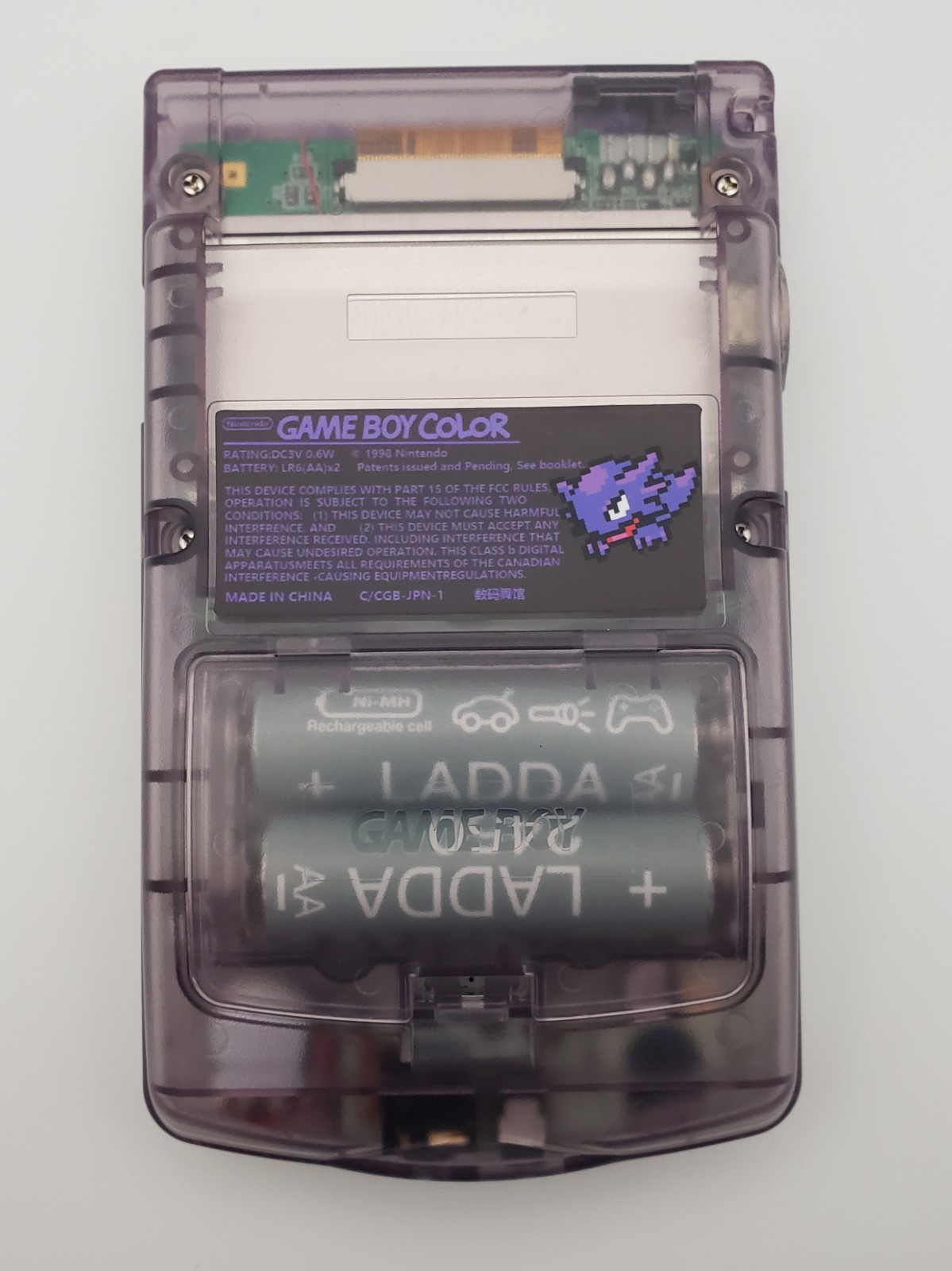 Custom Gameboy Color IPS Screen w/ Case – GBC Pokemon Haunter Console System