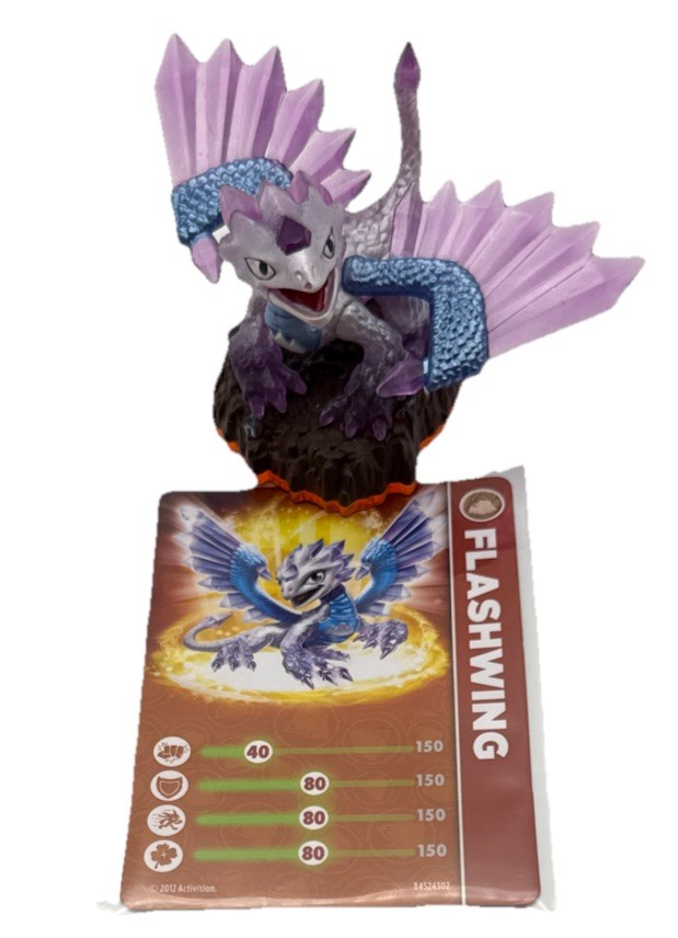 Skylanders Giants FLASHWING Figure Earth Element Orange Base + Card