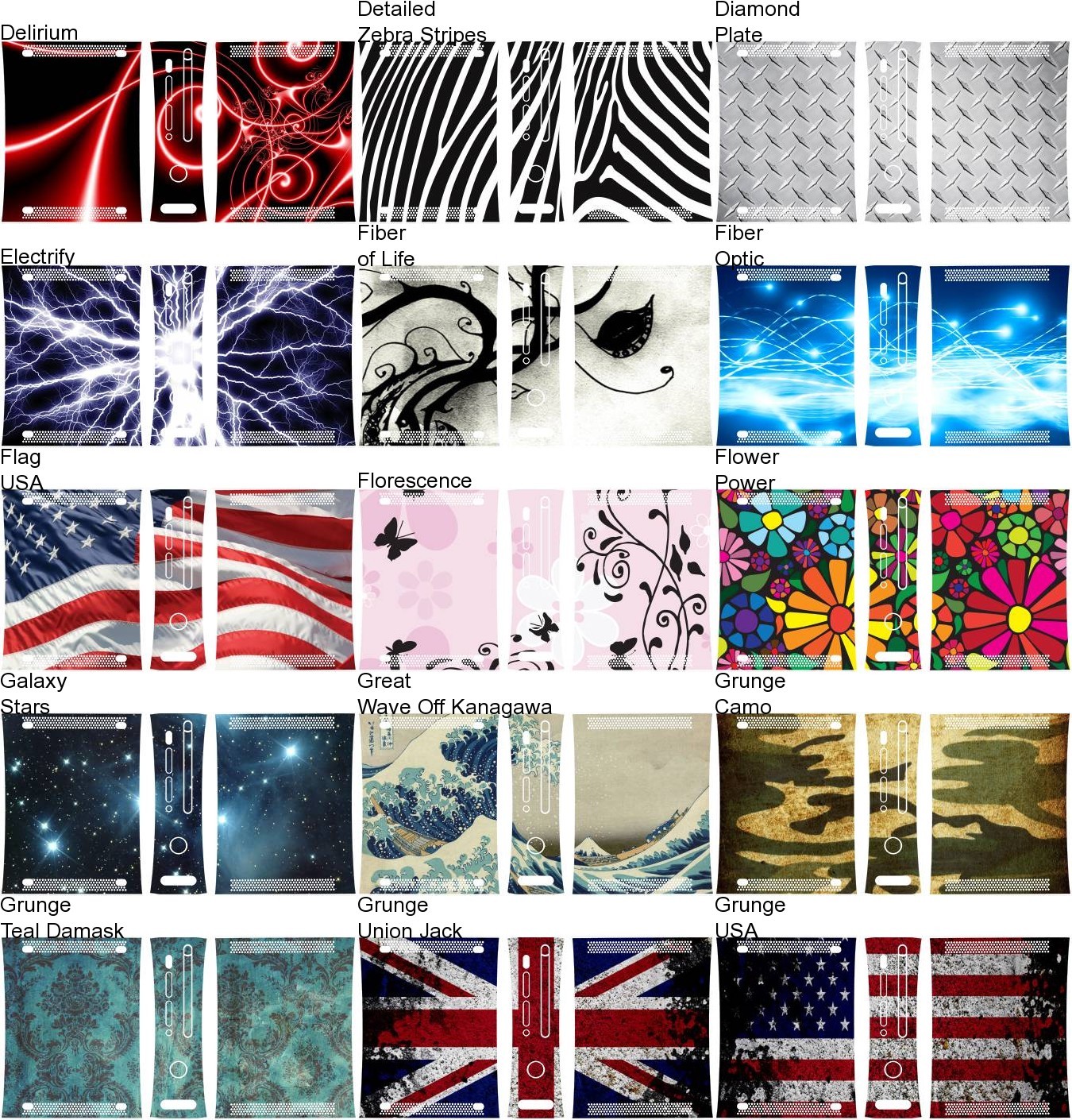 Choose Any 1 Vinyl Decal/Skin Design for 1st gen Xbox 360 Console -Free Shipping
