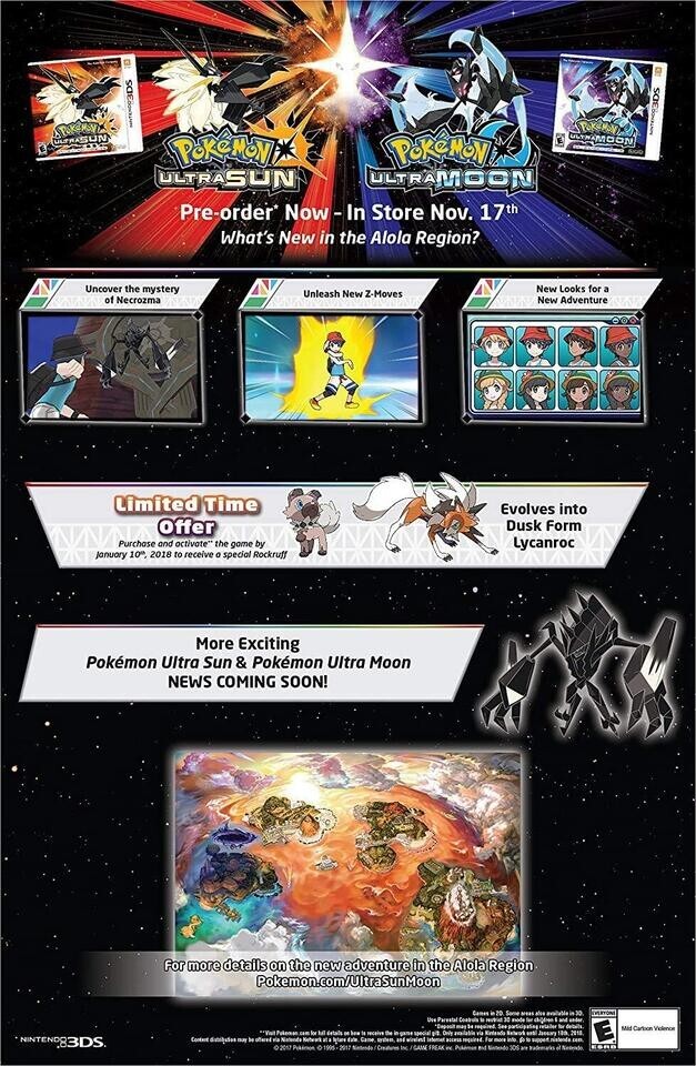 Pokémon Ultra Sun – Nintendo 3DS – Official Sealed Game
