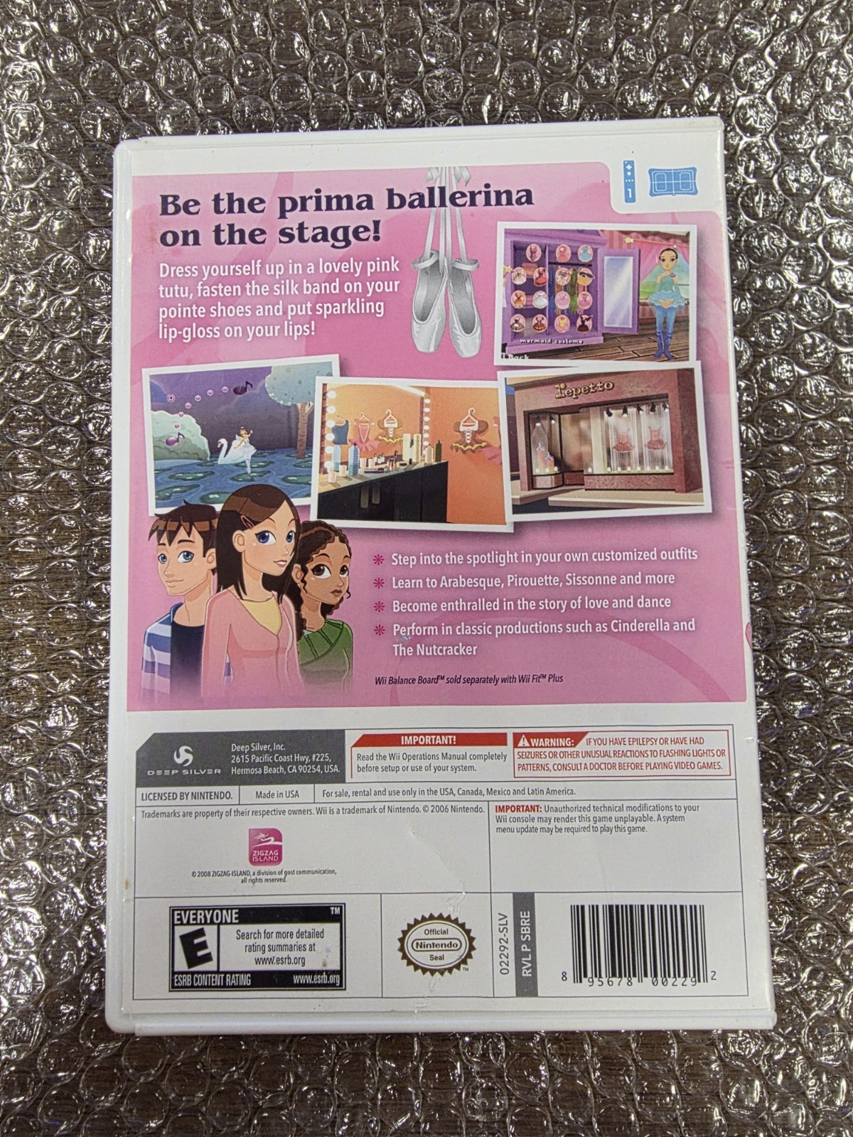 Let’s Play Ballerina Nintendo Wii, 2010 Tested And Working