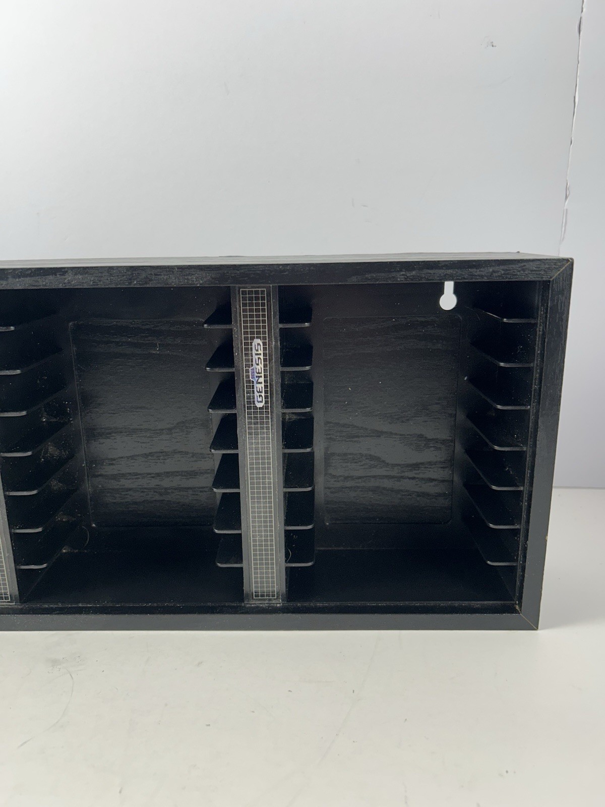 Vintage SEGA Genesis 24 Game Cartridge Wall Mount Holder Storage Rack Black
