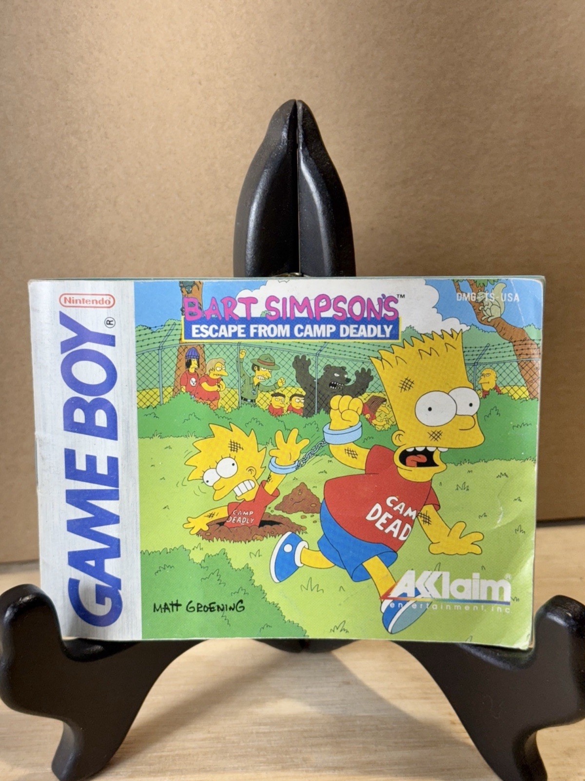 GB Bart Simpson’s Escape From Camp Deadly Nintendo Game Boy MANUAL ONLY