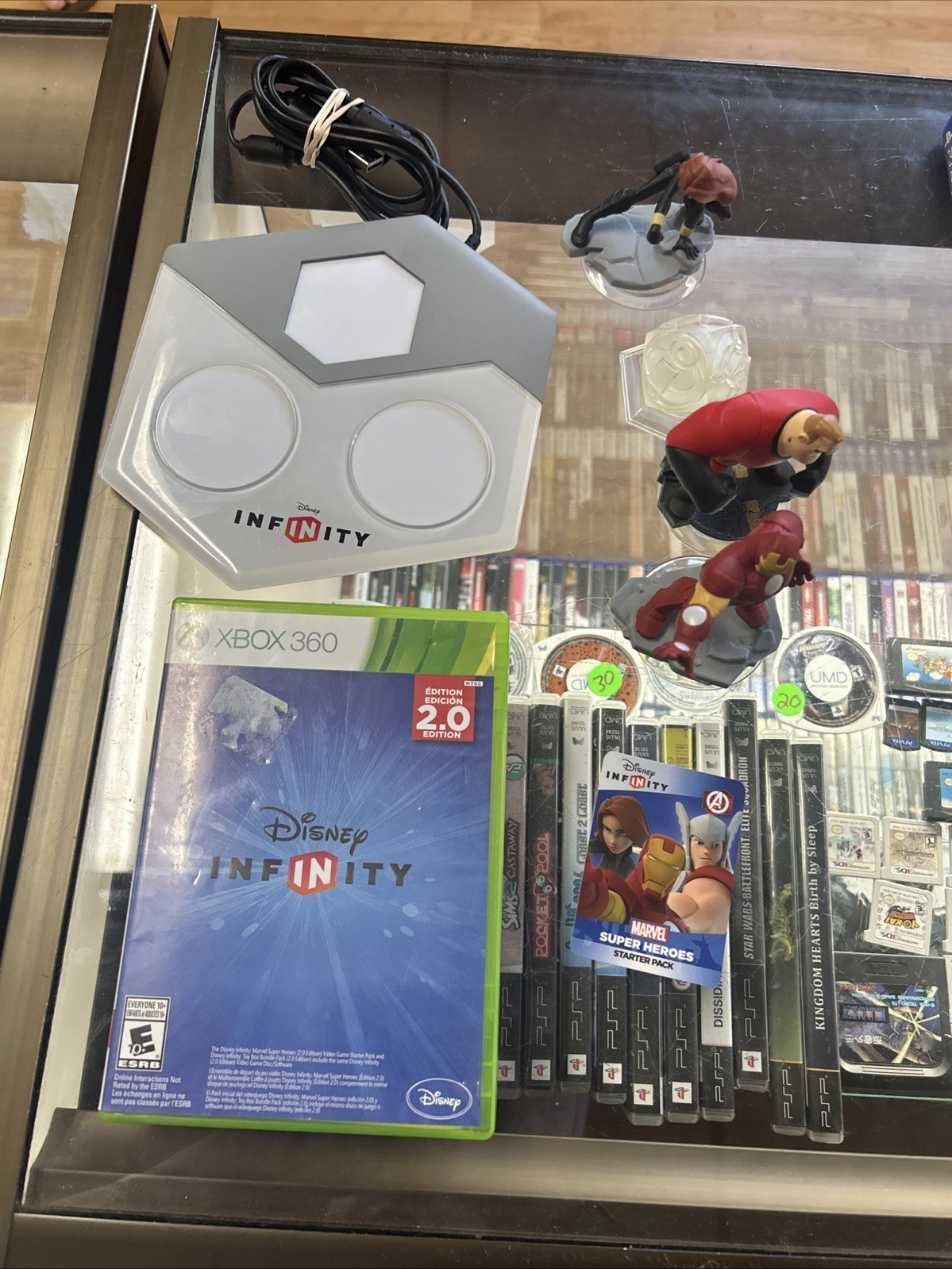 XBox 360 Disney Infinity 2.0 Game and Base With 4 Figures