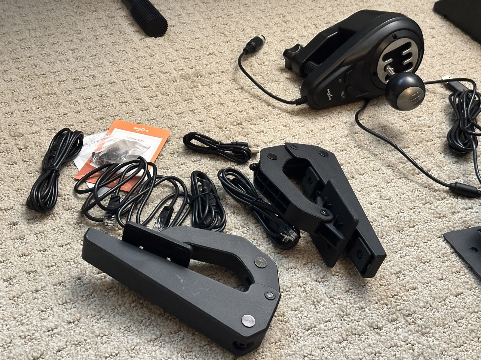 PXN V10 Force Feedback Racing Wheel Pedals Shifter PC Xbox PS4 Used Once Box