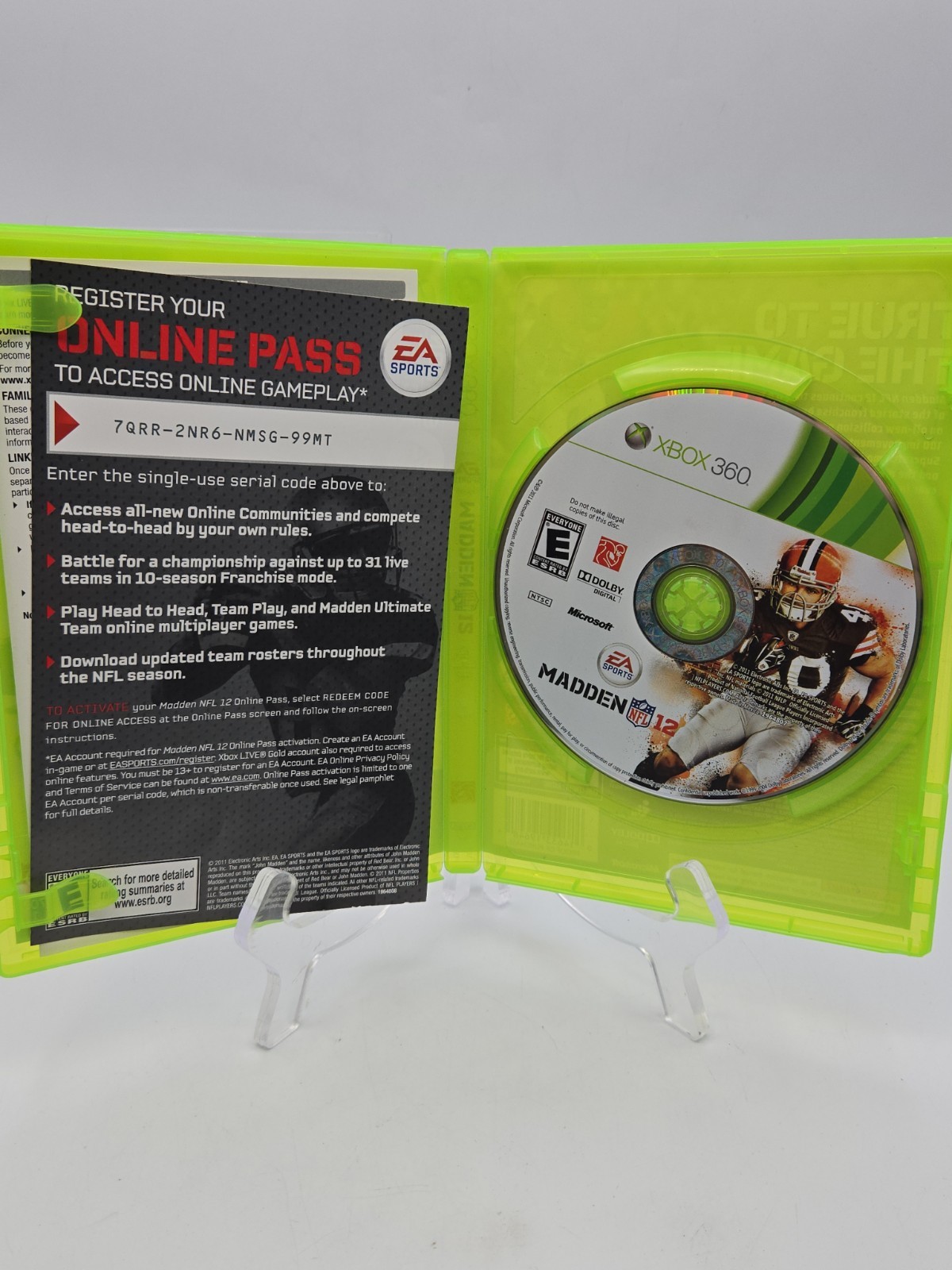 Payton Hillis AUTOGRAPHED Xbox 360 : Madden NFL 12 CIB Cleveland Browns