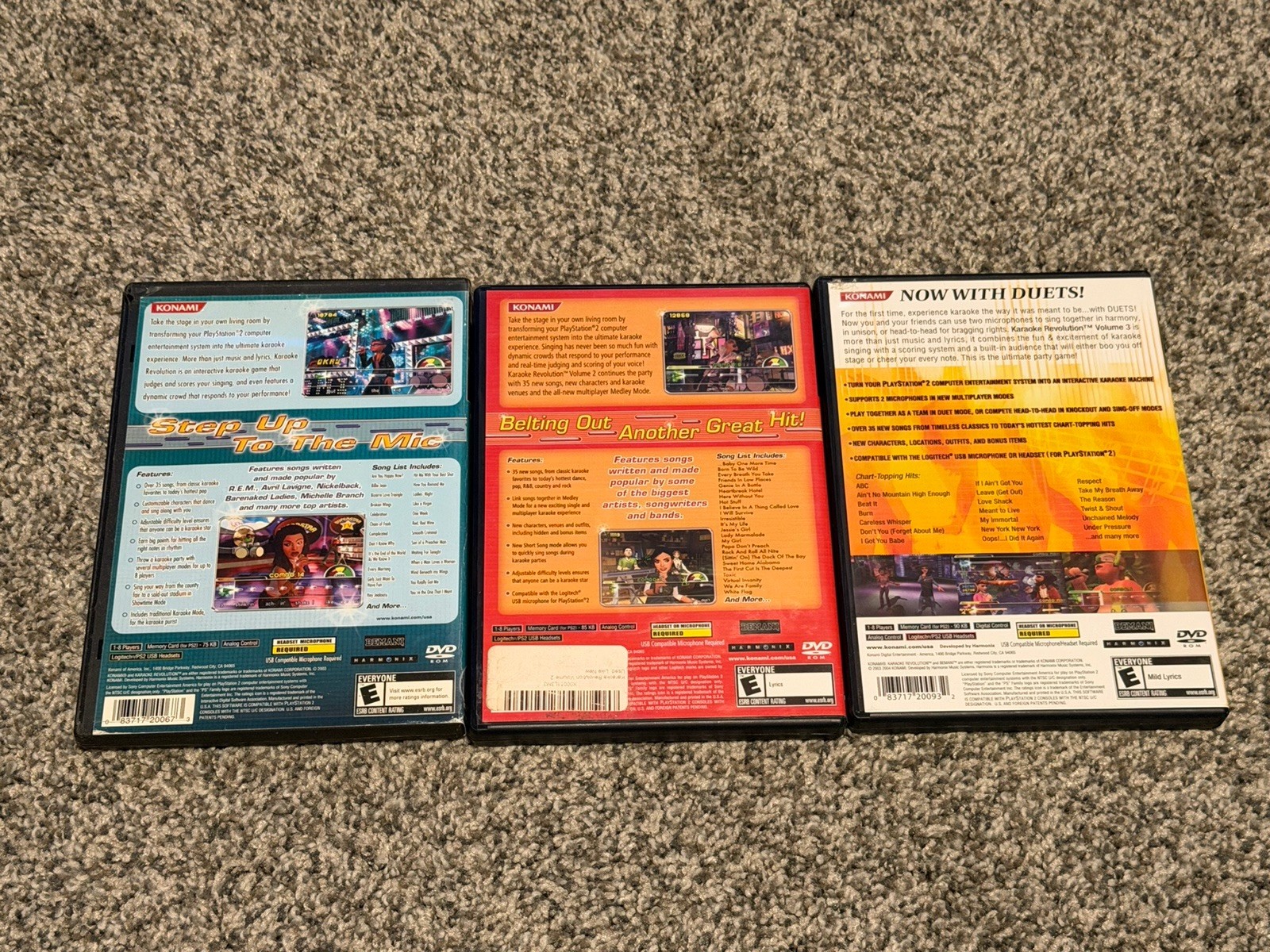 Karaoke Revolution Volume 1 2 3 – Sony Playstation 2 PS2