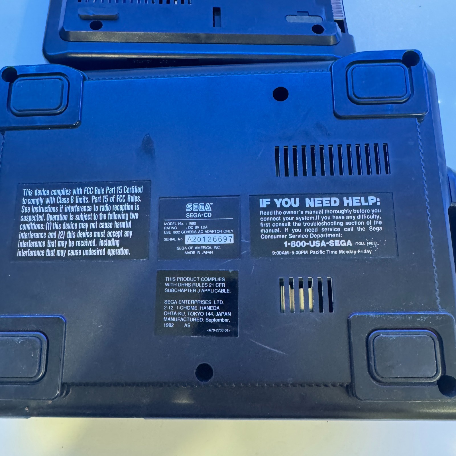 Sega CD Model 1 Genesis Attachment Console System