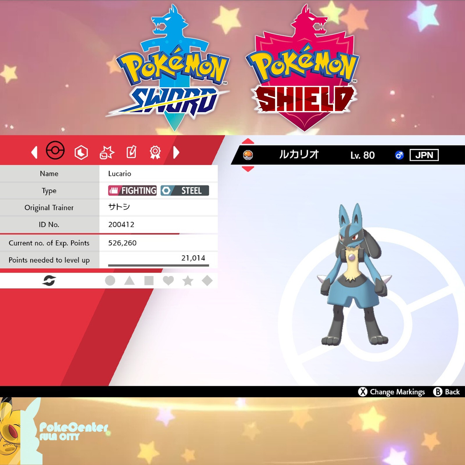 💚 Lucario Event – Ash’s Team – サトシ – Pokémon Sword & Shield | UNTOUCHED