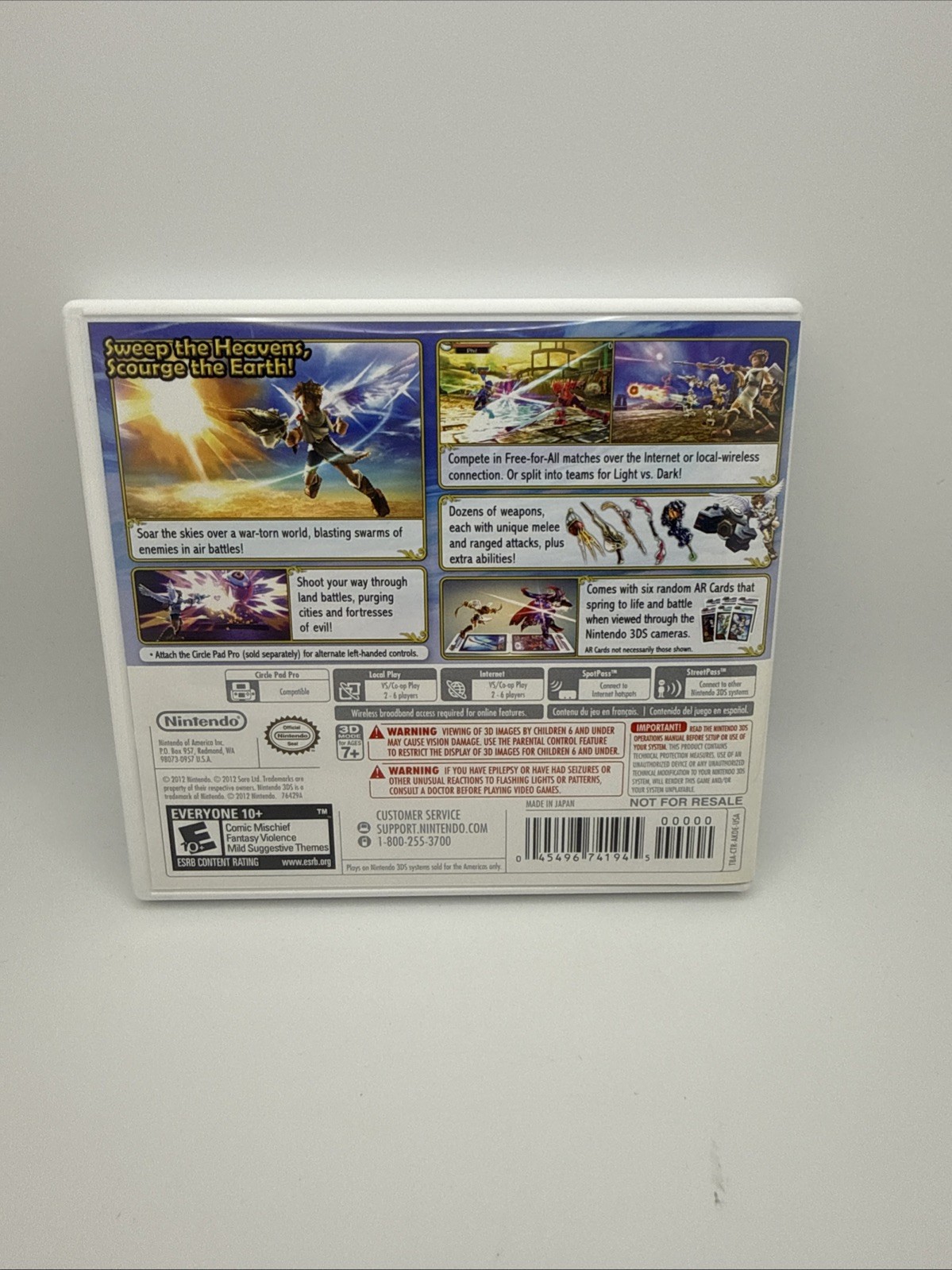 Kid Icarus: Uprising (Nintendo 3DS, 2012) Authentic Complete CIB Tested