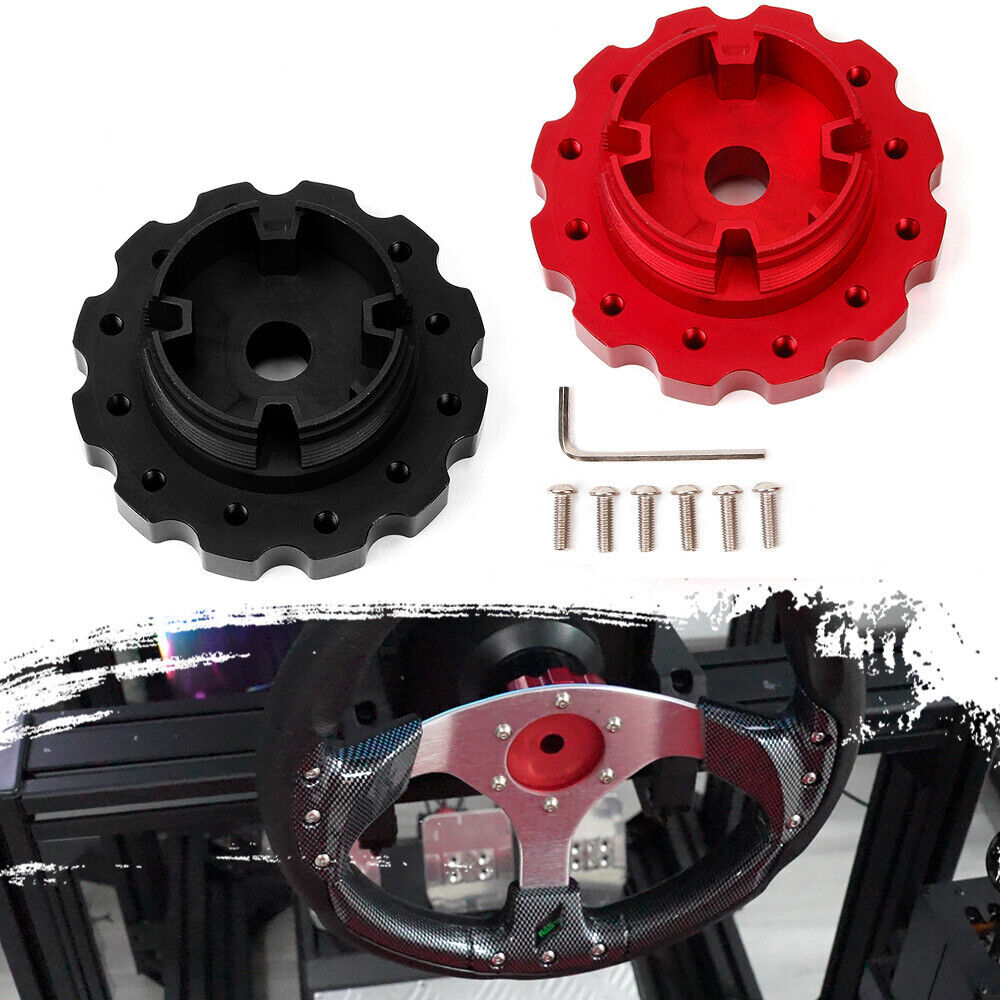 New Black/Red 74mm Steering Wheel Adapter Converter for PXN V10 Steering Wheel
