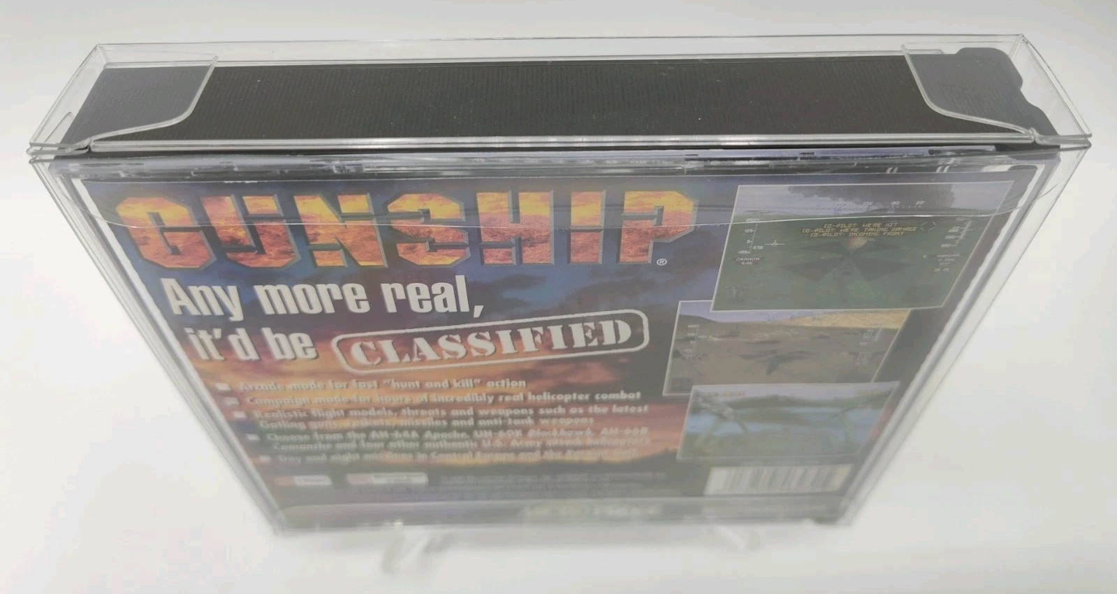 Gunship (PS1, 1996) *CIB w/ Reg Card + Case Protector* NM* Black Label* Tested!