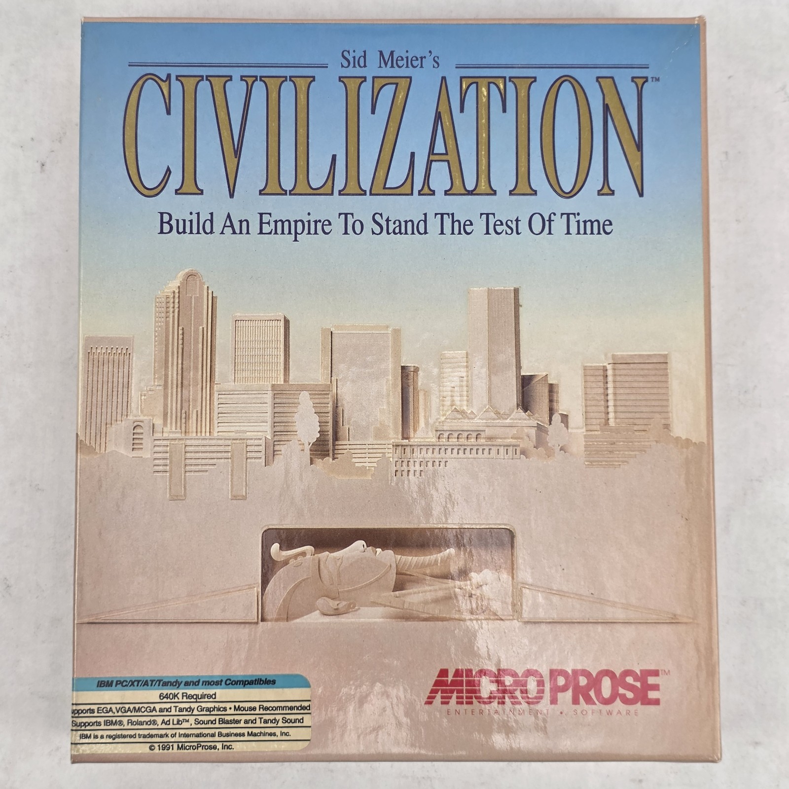 Sid Meier’s Civilization BIG BOX PC 3.5″ Floppy Discs CIB Strat Guide & Civ 2!