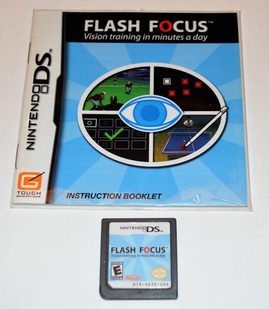 FLASH FOCUS VISION TRAINING IN MINUTES A DAY NINTENDO DS 3DS 2DS LITE W/ MANUAL