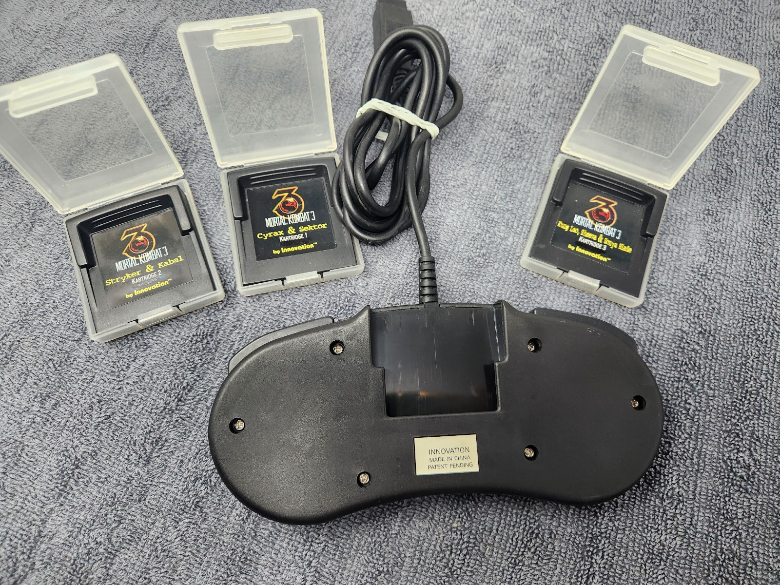 Mortal Kombat 3 Genesis Kontrol Pad + 3 Kartridges – SNES Label Variant