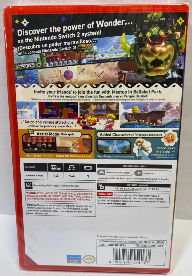 Super Mario Bros. Wonder + Meetup in Bellabel Park Switch 2 New Sealed [2026]