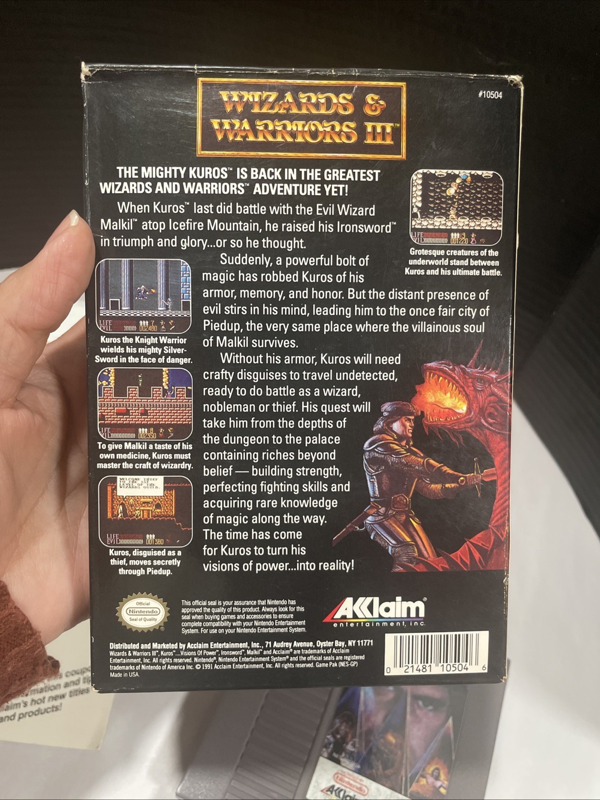 #645 Wizards & Warriors III CIB Oval seal nintendo NES Very Good