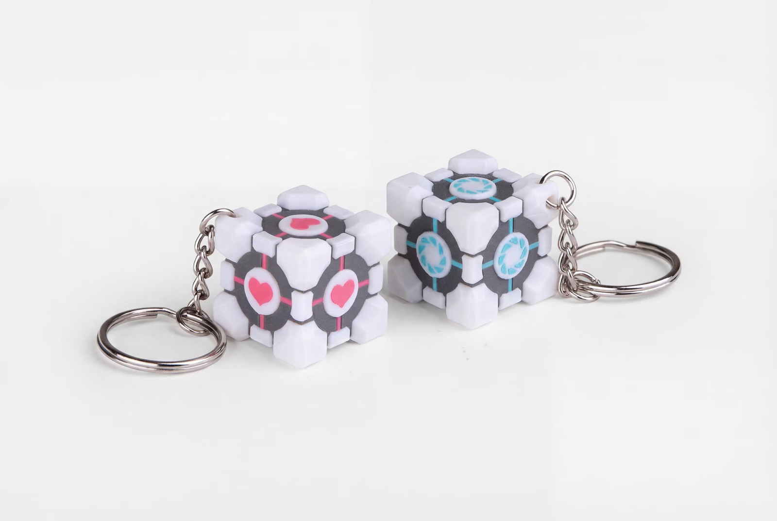 Portal Companion Cube Keychain, 3D Printed Aperture Science Collectible Bag…