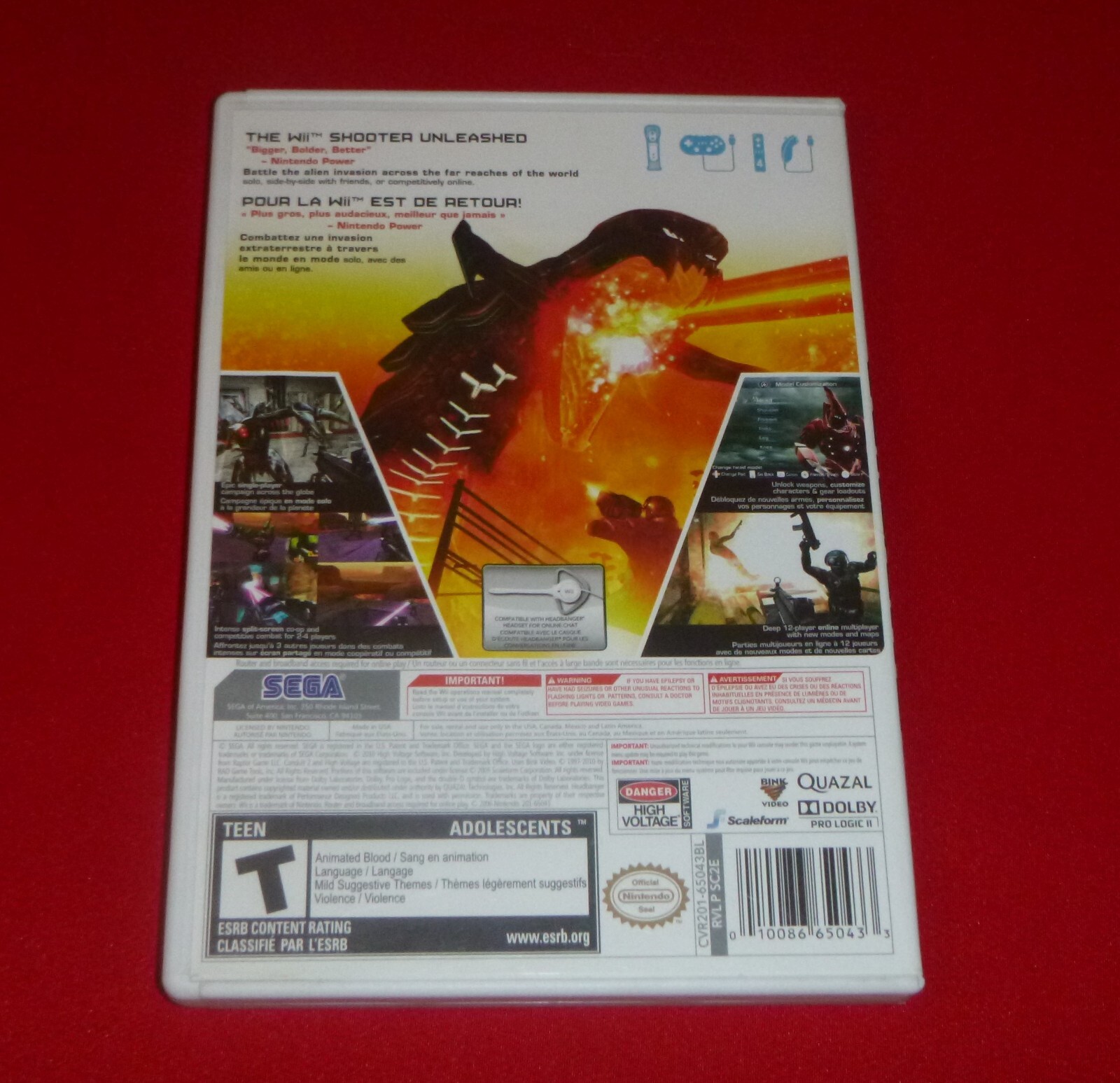 Conduit 2 (Nintendo Wii, 2011)-No Manual