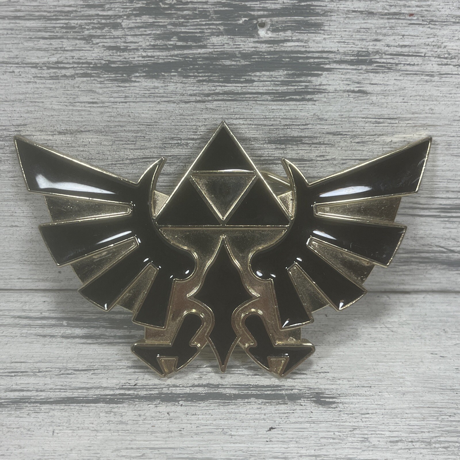 The Legend Of Zelda Twilight Princess Belt Buckle Black Gold 2011 Nintendo