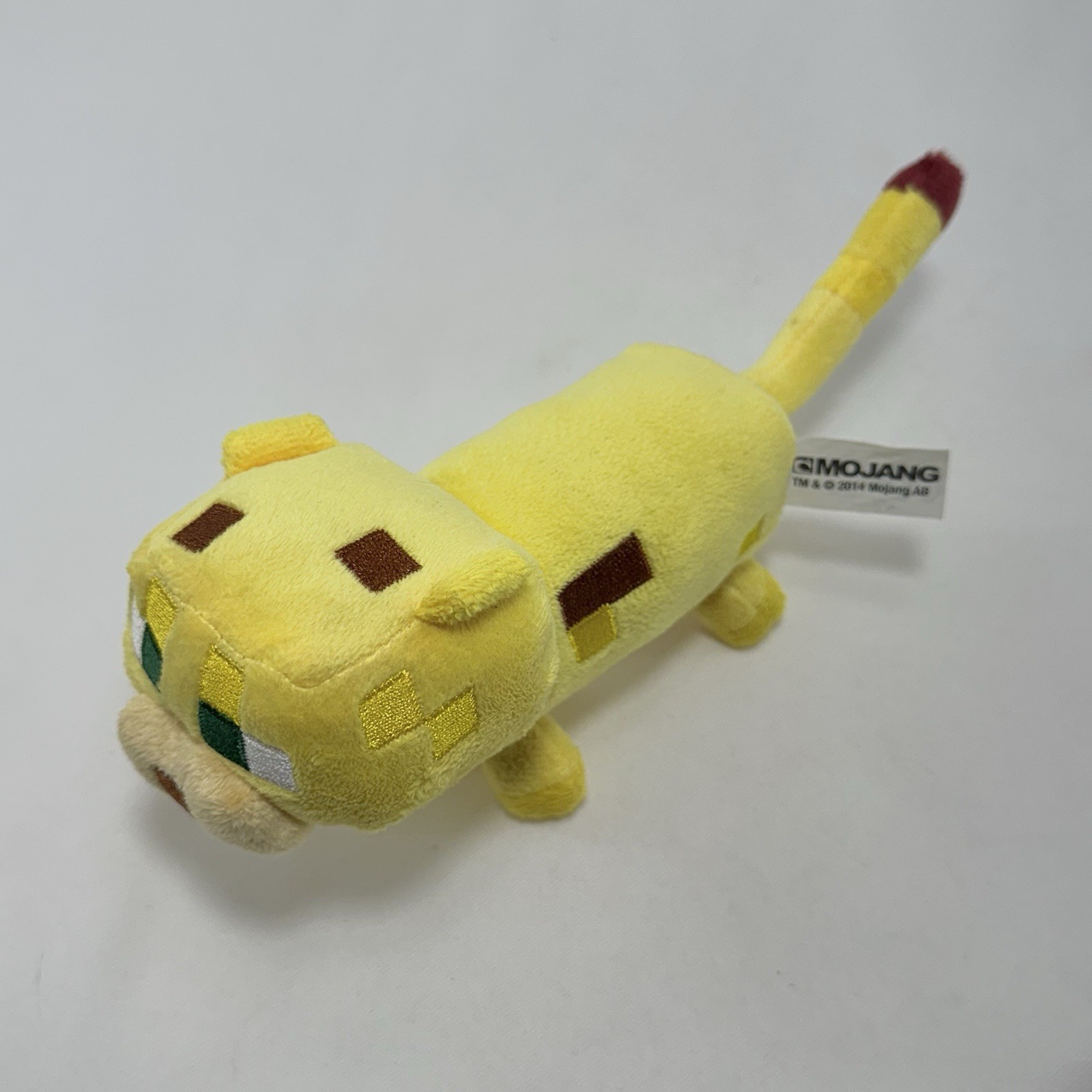 Mojang Jazwares Minecraft Ocelot Plush Cat Leopard Soft Toy Doll Yellow Kid Game