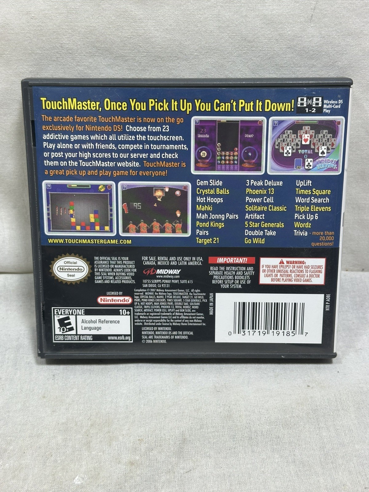TouchMaster (Nintendo DS, 2007) Complete and Tested