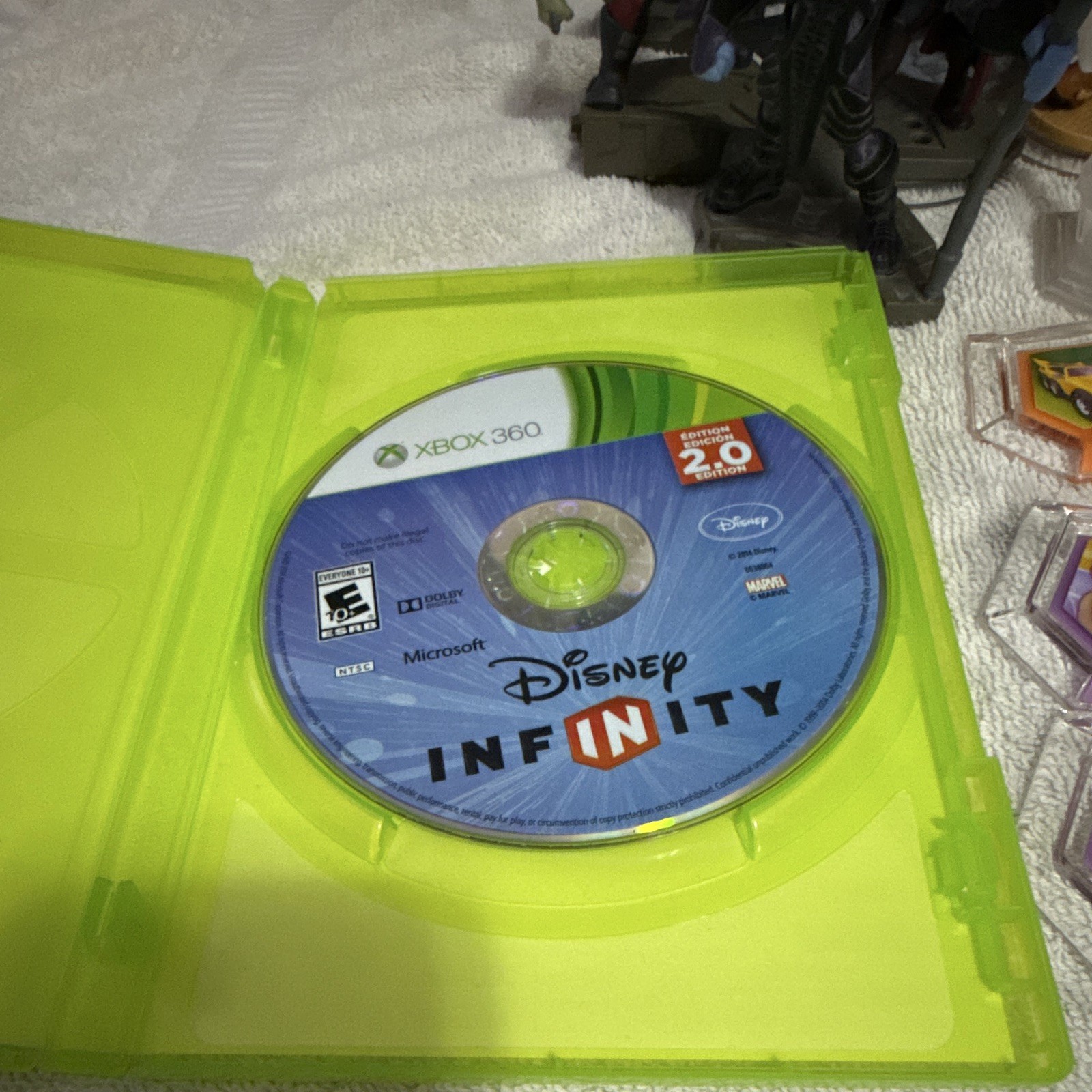Disney Infinity 2.0 Xbox 360 Lot: Figures, Power Discs, 2 Base Portals + Game