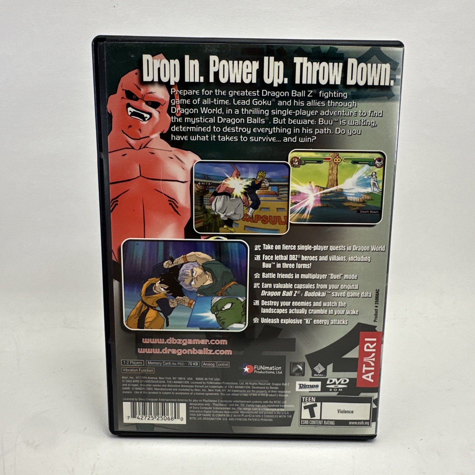 Dragon Ball Z Budokai 2 Sony PlayStation 2 PS2 Complete W Manual CIB Black Lable