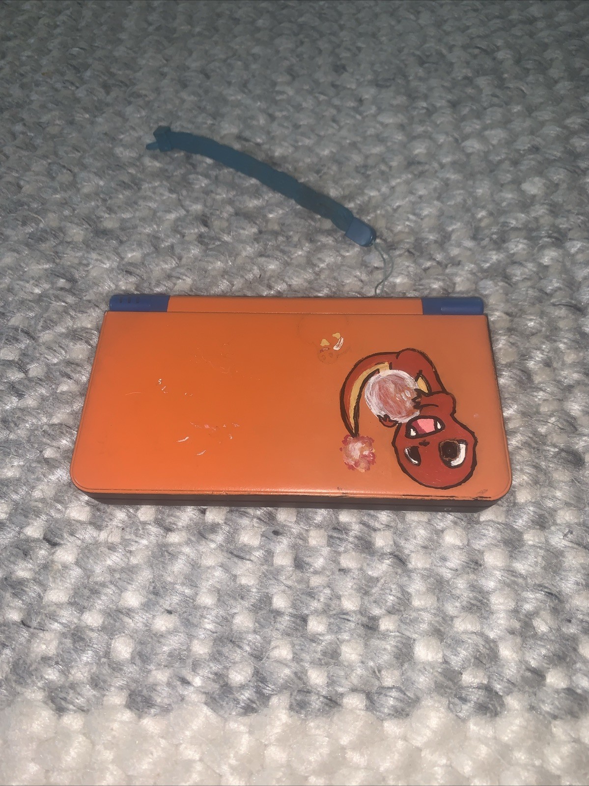Nintendo DS XL Handheld System Orange Comes With Charger *READ DESCRIPTION*