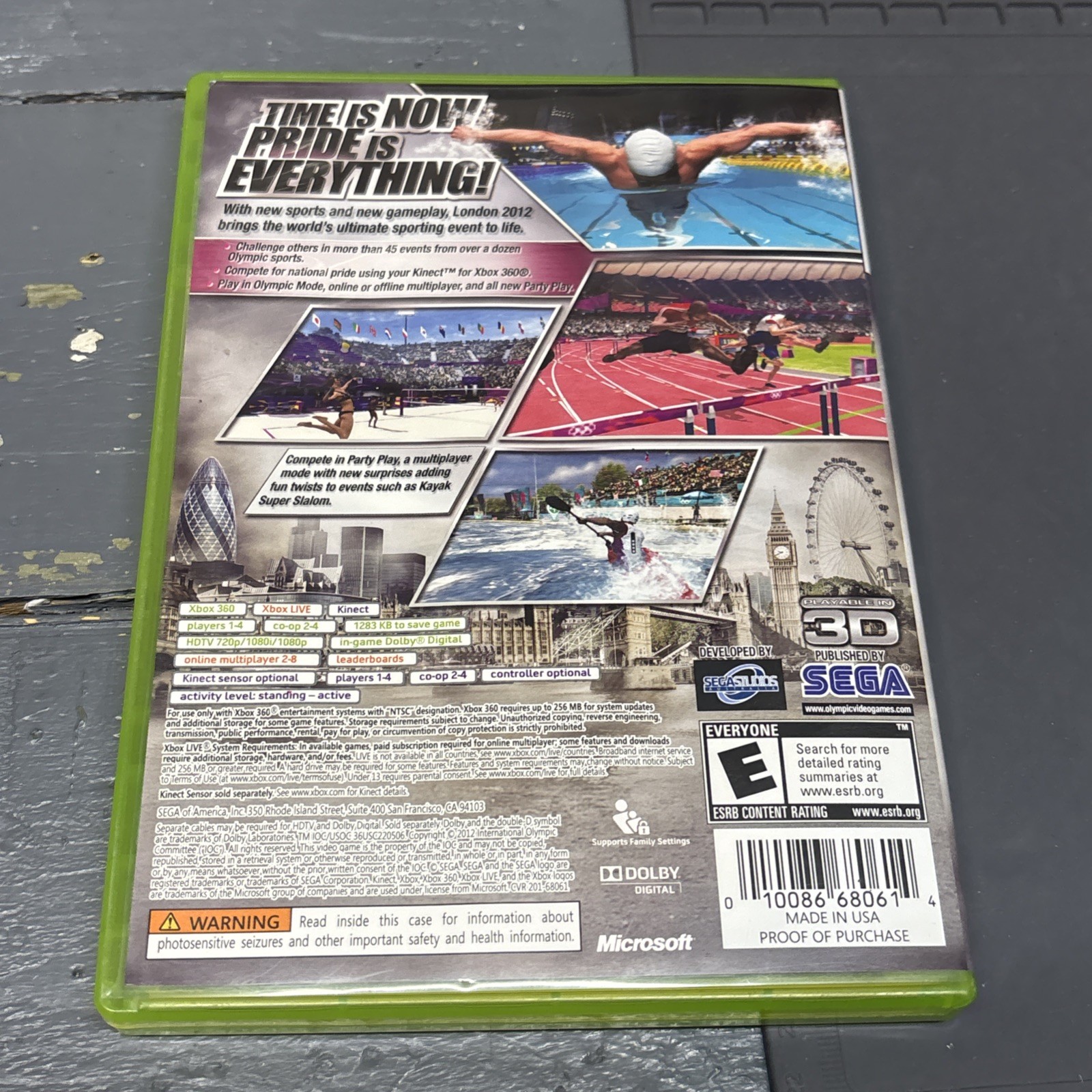 London 2012 Olympics – Microsoft Xbox 360 Includes Disc Game, Case, Manual, Art