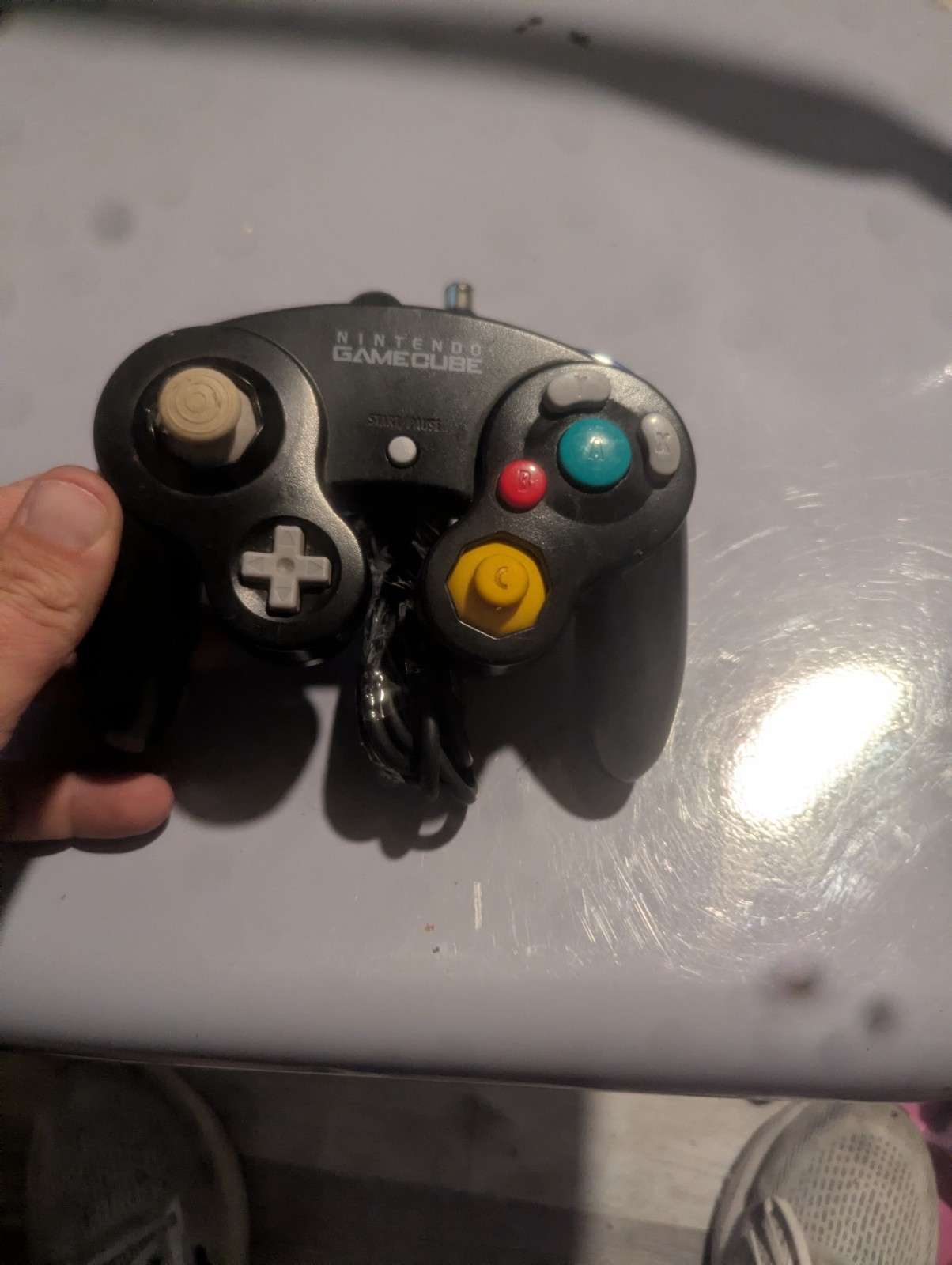 Nintendo GameCube OEM Black Controller Authentic DOL-003 Tested & Working