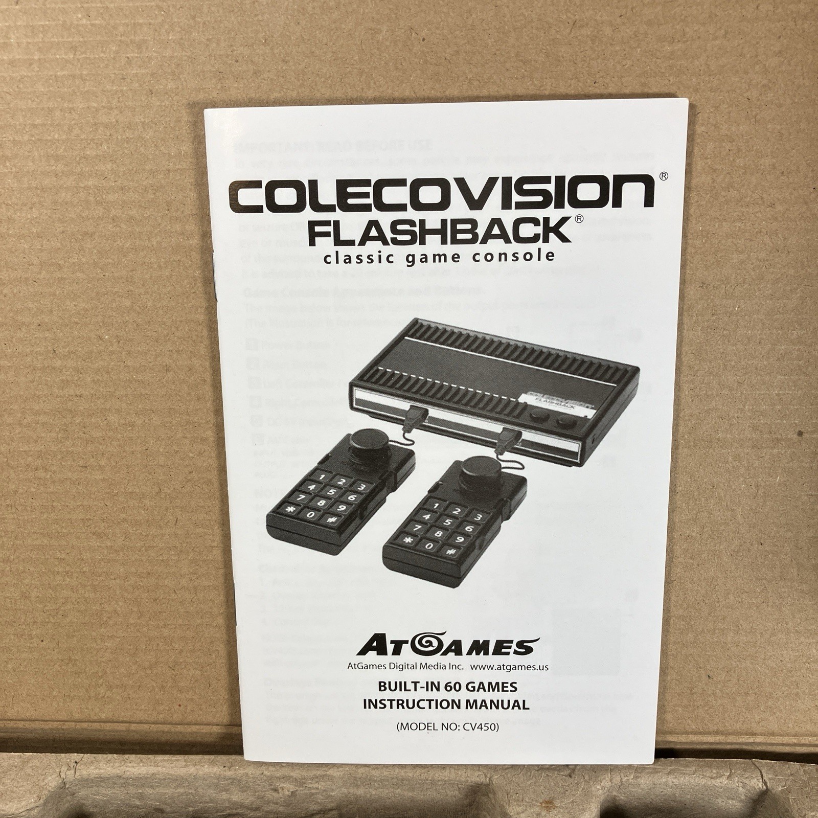 AtGames ColecoVision 32MB Black Game Console Open Box 60 Games Flashback Limited