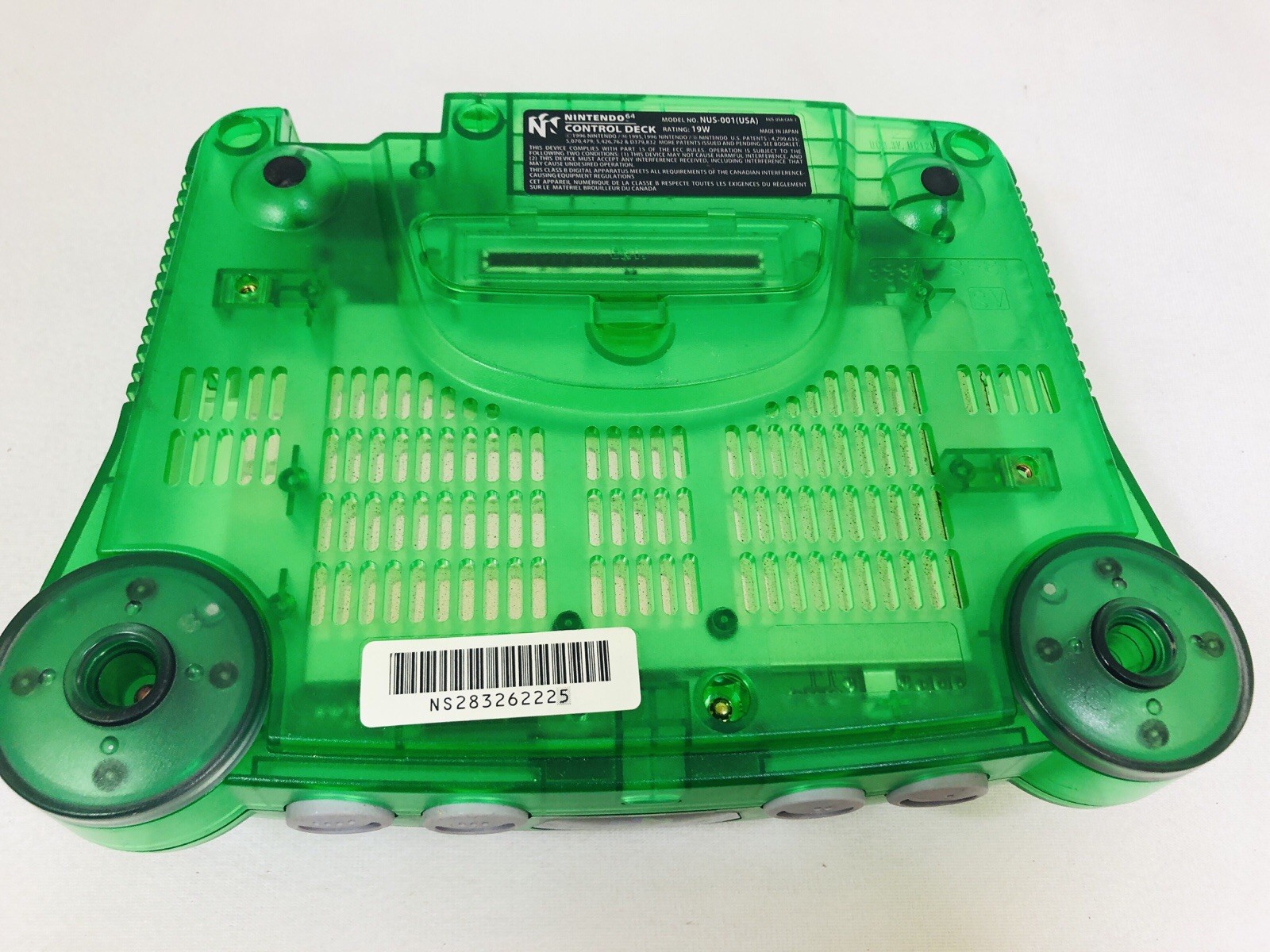 Nintendo 64 Jungle Green N64 Console Expansion Pak RF Cable NO Controller Tested