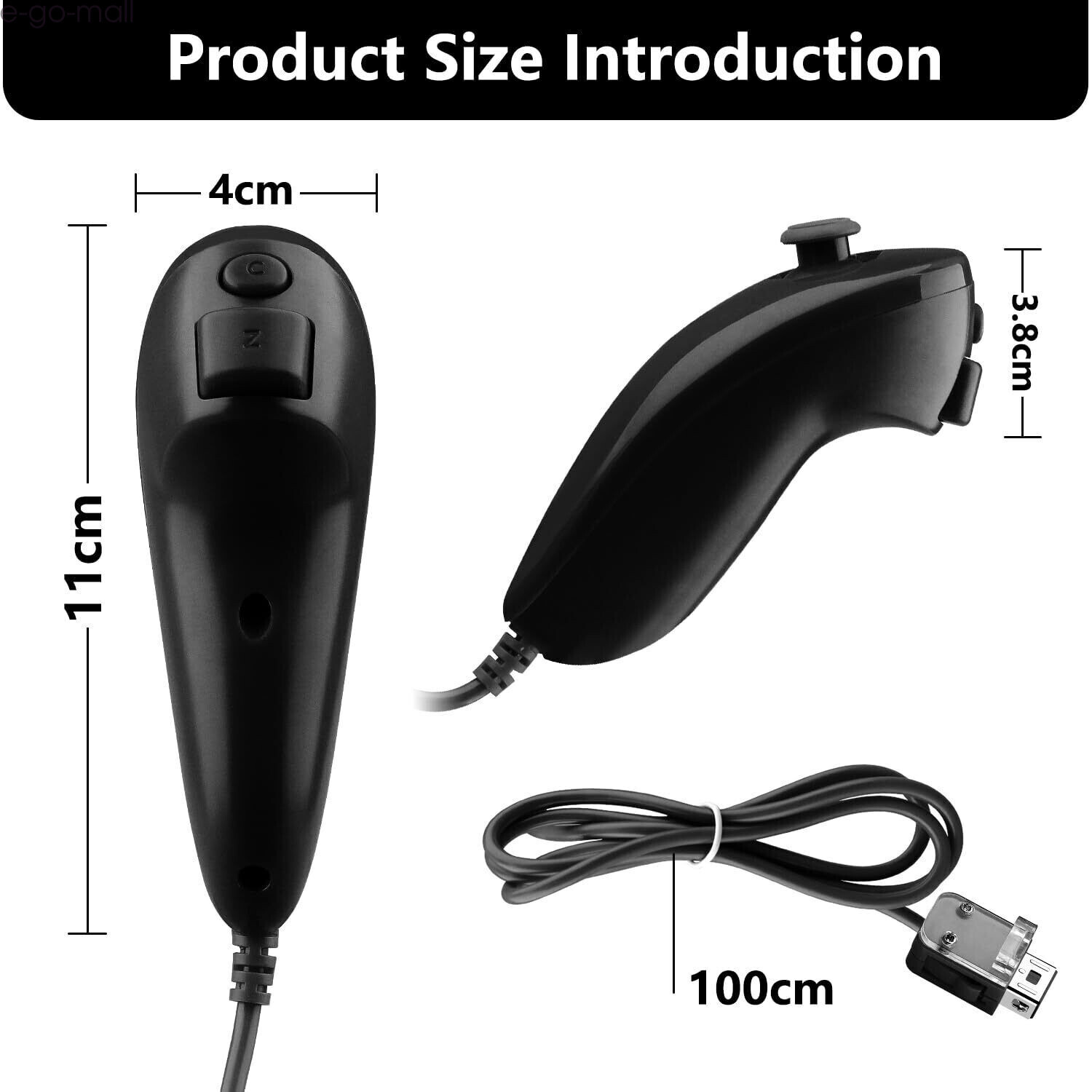 Built-in Motion Plus Wii Remote & Nunchuck Game Controller for Wii Wii U Console